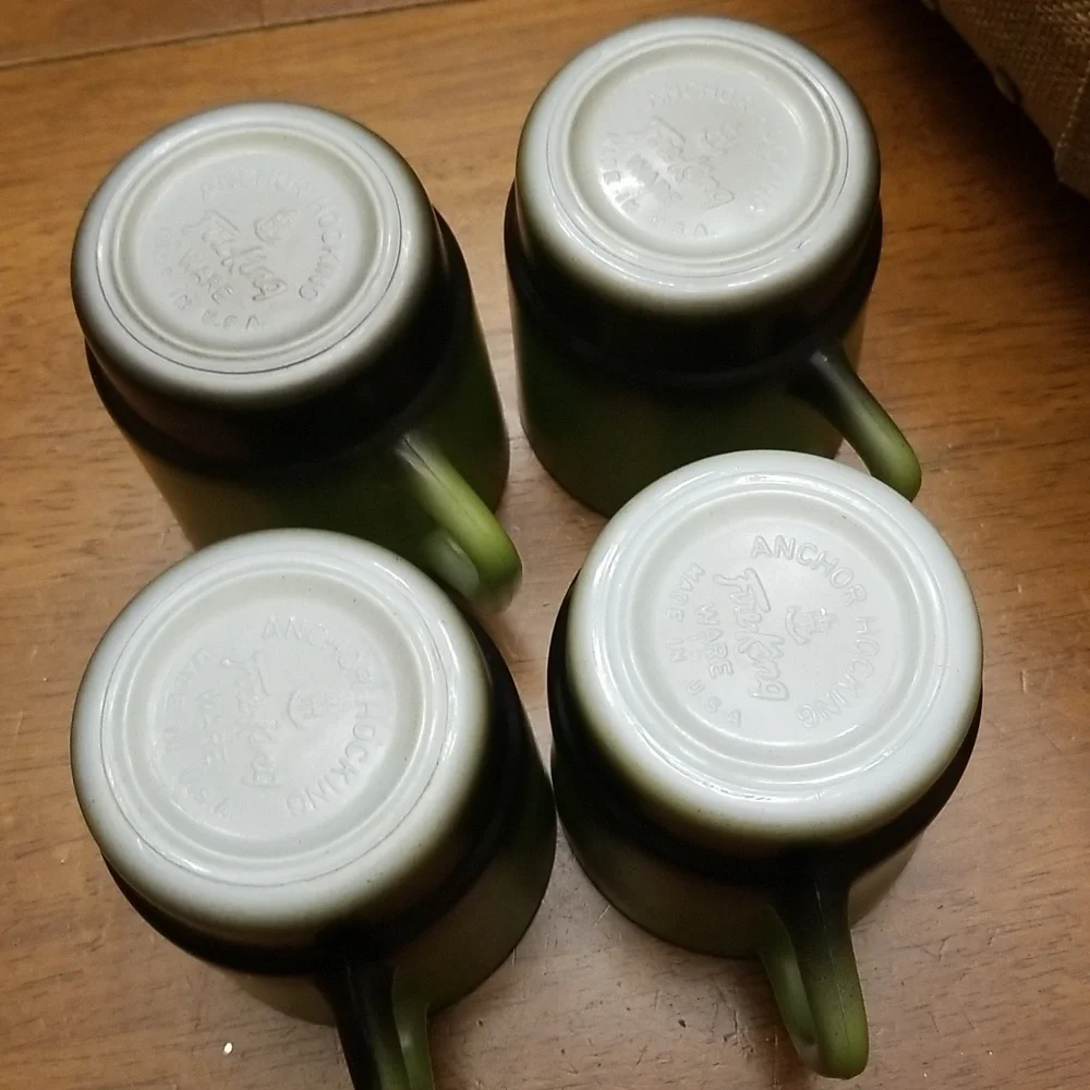Anchor Hocking Fire-King Ware Cups set of 4 - Picture 10 of 12
